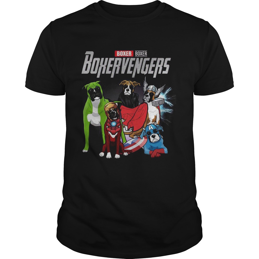 Boxer Boxervengers Marvel Avengers tshirts