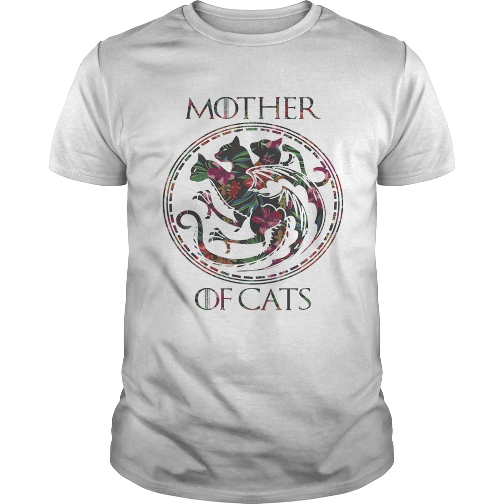 Floral Tropical Mother Of Cats Game of Thrones tshirt