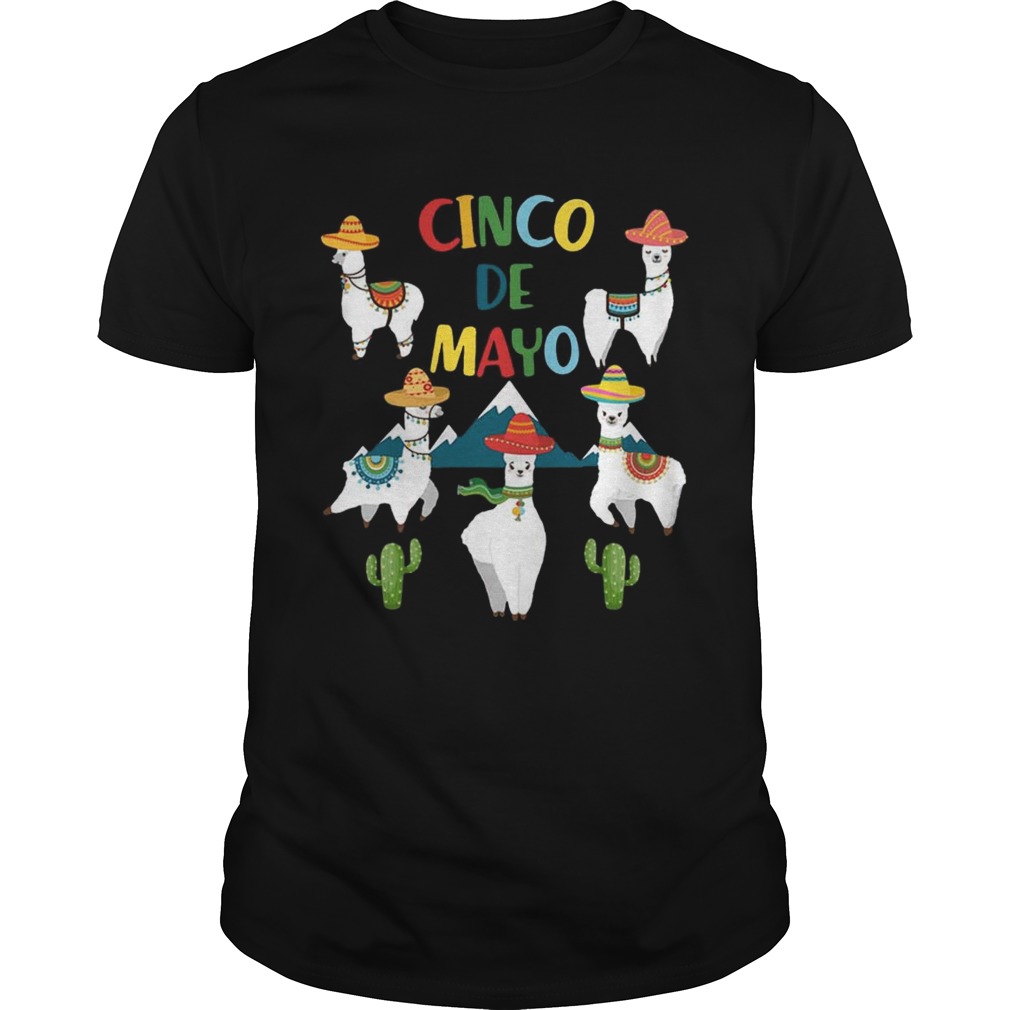 Funny Cinco De Mayo Llama Men Women T-shirt