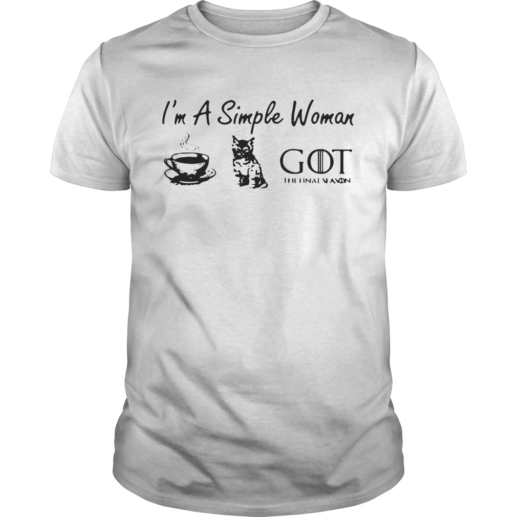 I’m a simple woman love coffee cat and Game of Thrones tshirts