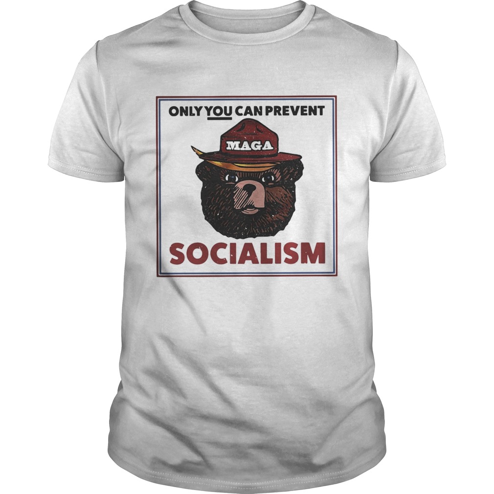 Maga Bear Seulement vous pouvez prévenir Maga socialisme Rétro Vintage Men's T Shirt Coton