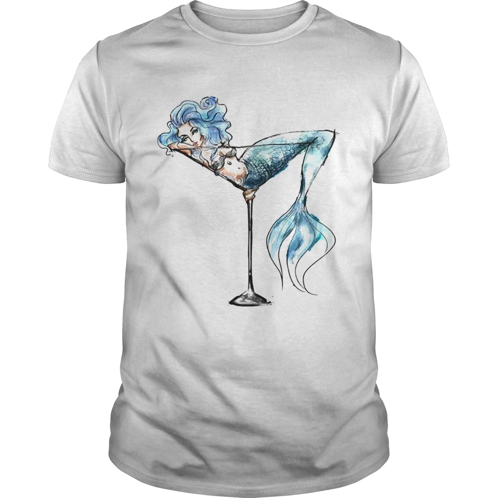Mermaid and cocktail glass shirt