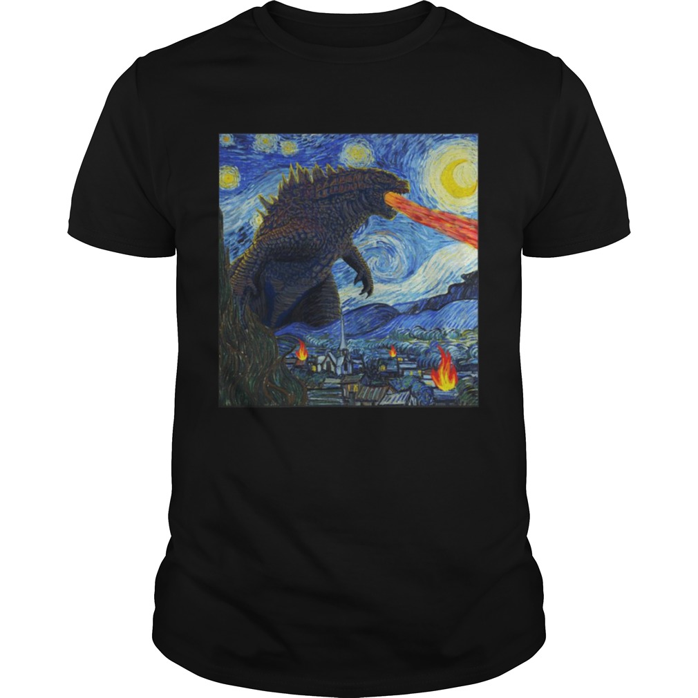 Starry Night Godzilla shirt