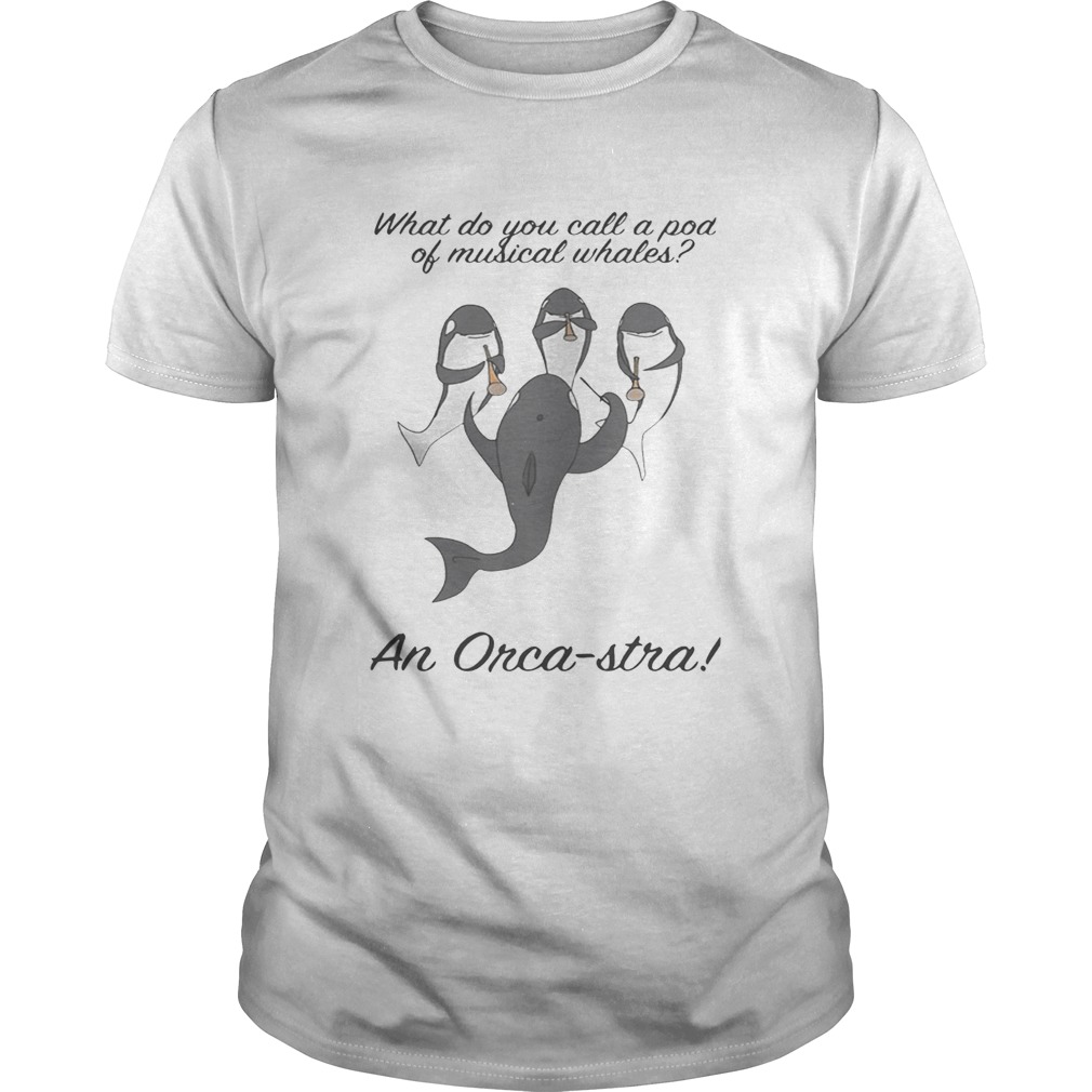 What do you call a pod of musical whales and Orca-Stra shirt