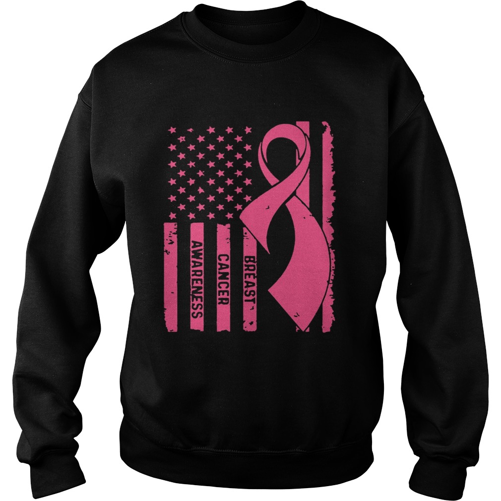 Breast Cancer Awareness US Flag & Ribbon Falcons Hoodies for Unisex Sweatshirts