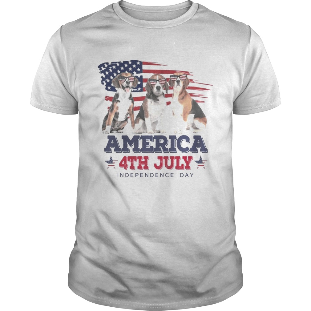 Cool Beagle America 4th July Independence Day Tshirt
