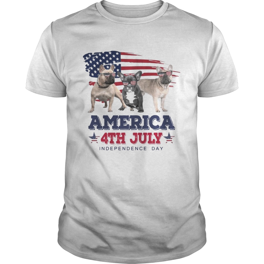Cool French Bulldog America 4th July Independence Day Tshirt