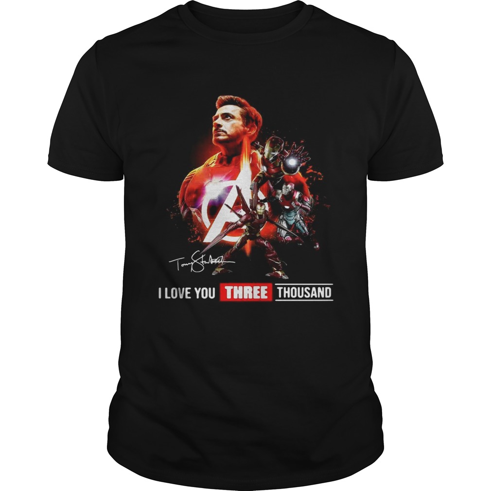 Avengers Endgame Tony Stark I Love you three Thousand tshirt