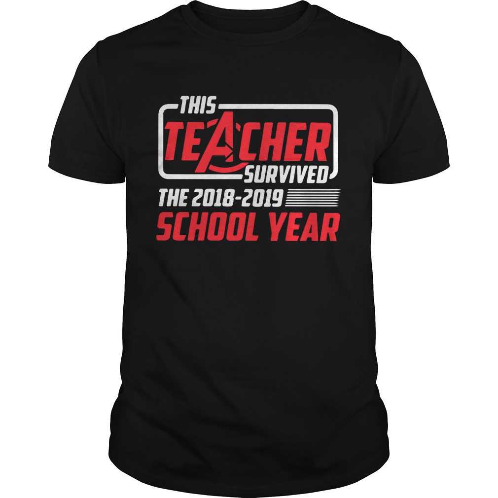 Avengers this teacher survived the 2018 2019 school year tshirt