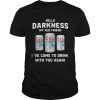 Guys Coors Light hello darkness my old friend Ive come to drink with you again shirts