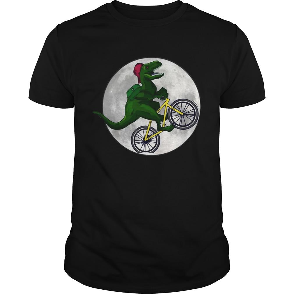 Dinosaurs Ride Bicycles On The Moon Shirt