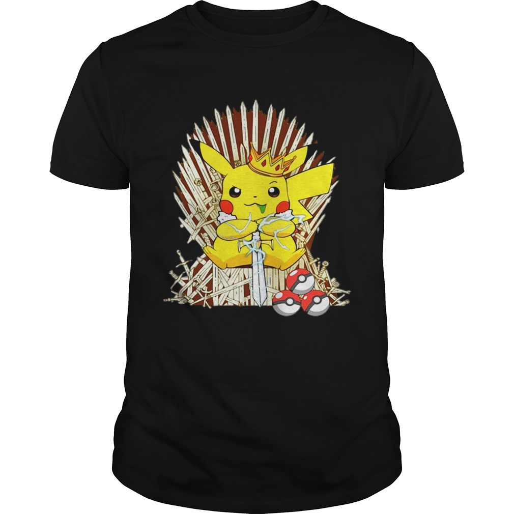 Game of Thrones Pikachu King of Iron throne shirts