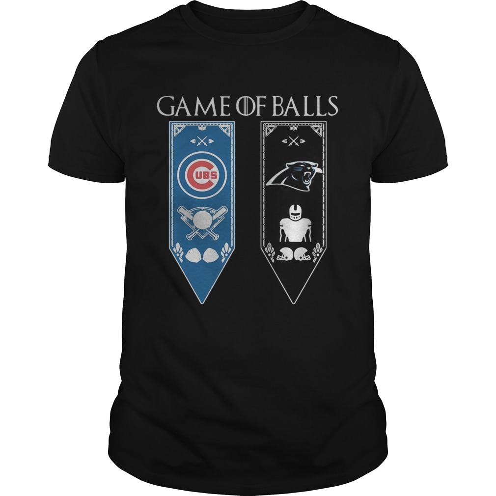 Game of Thrones game of balls Chicago Cubs and Carolina Panthers shirt