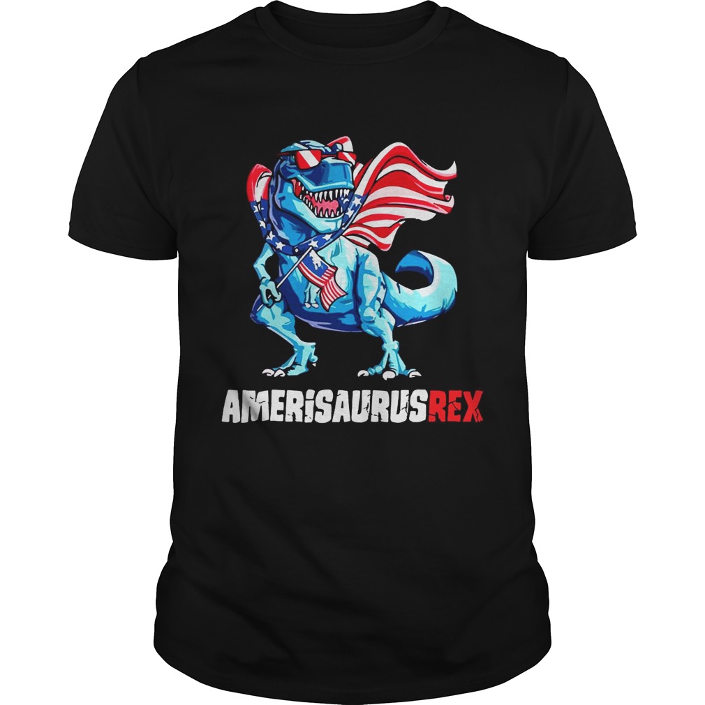 Independence Day 4th July Amerisaurus T-rex tShirt