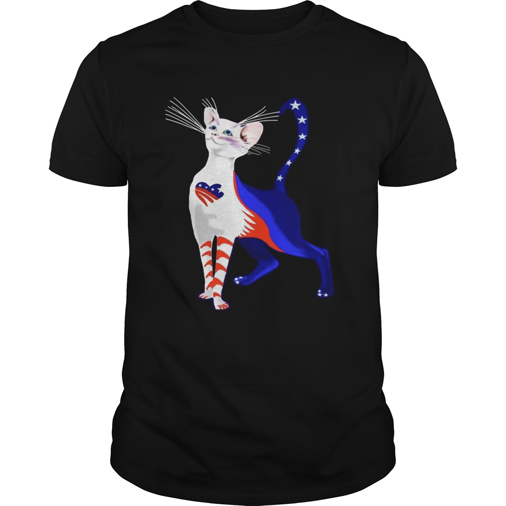 Independence Day Cat Flag America Shirt
