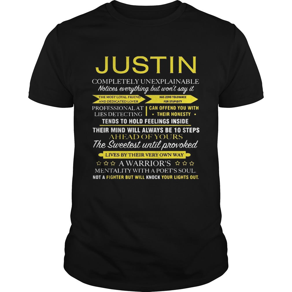 Justin completely unexplainable shirt