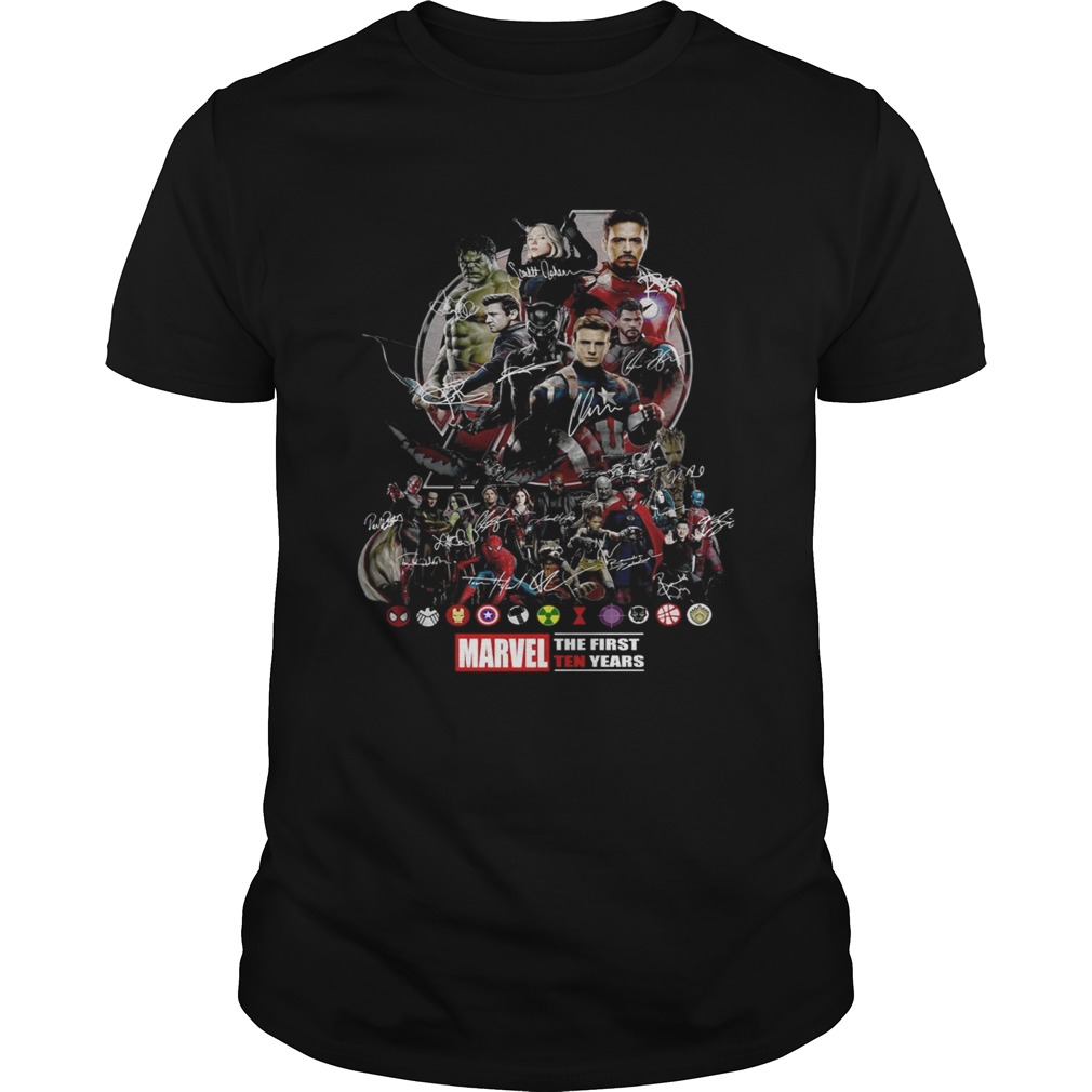 Marvel the first ten years all characters’ signature Avengers shirt