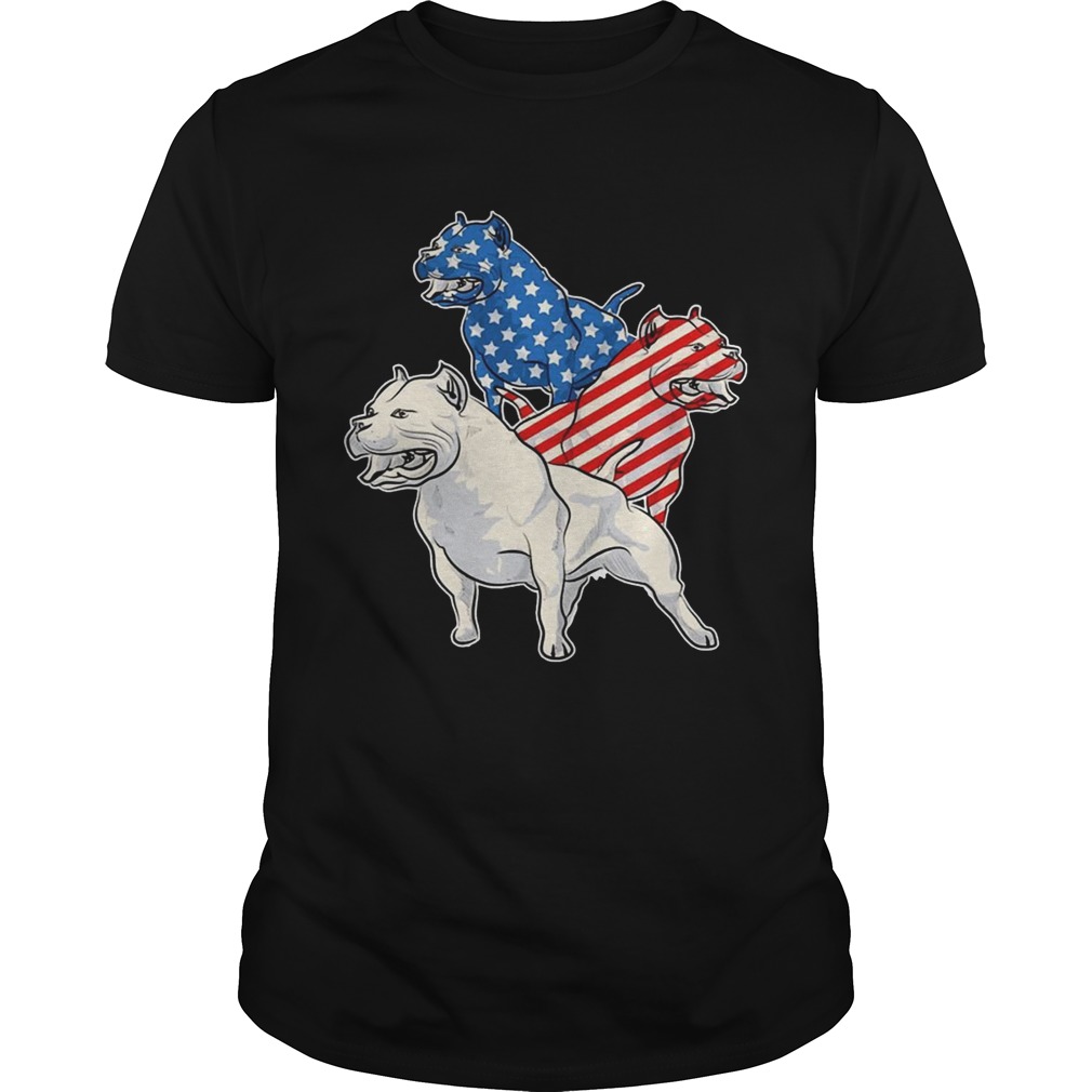 Pit Bull American Flag T-shirt