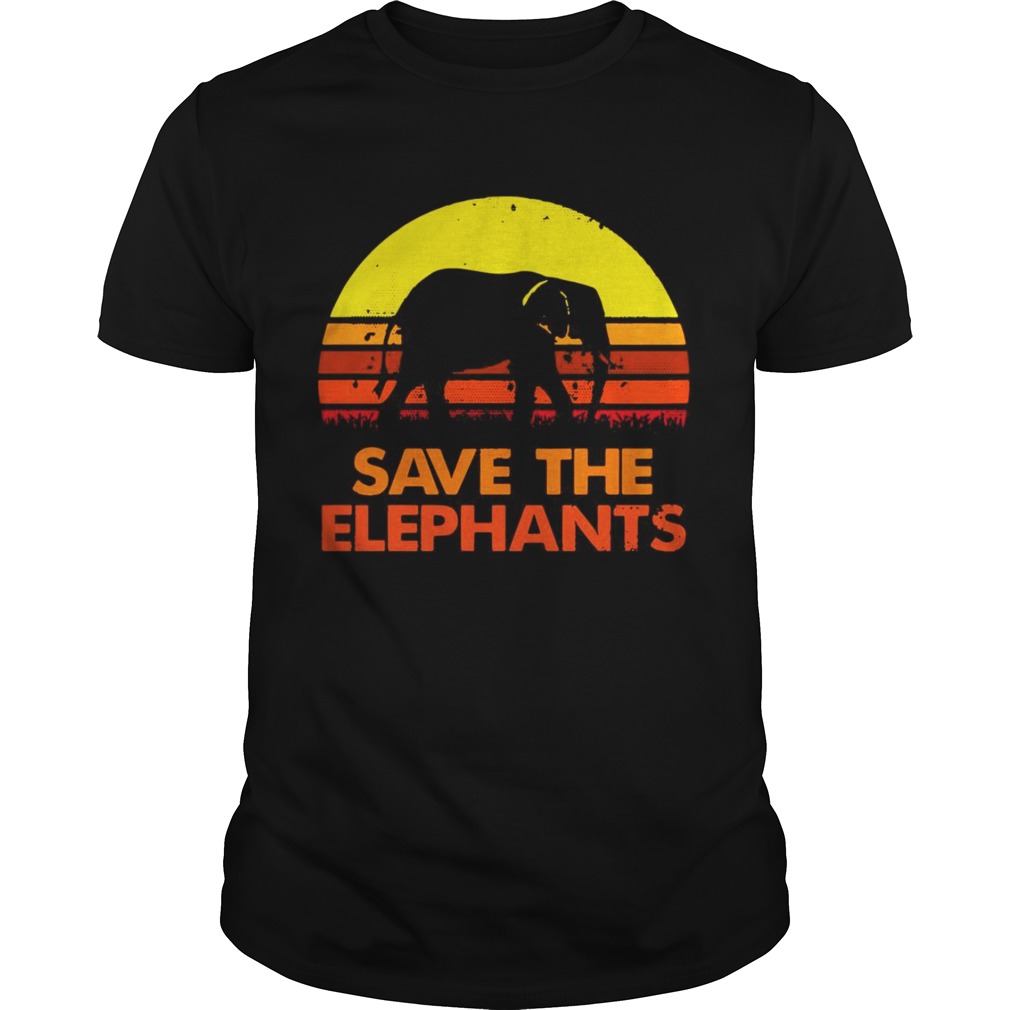 Save the elephants vintage sunset shirt