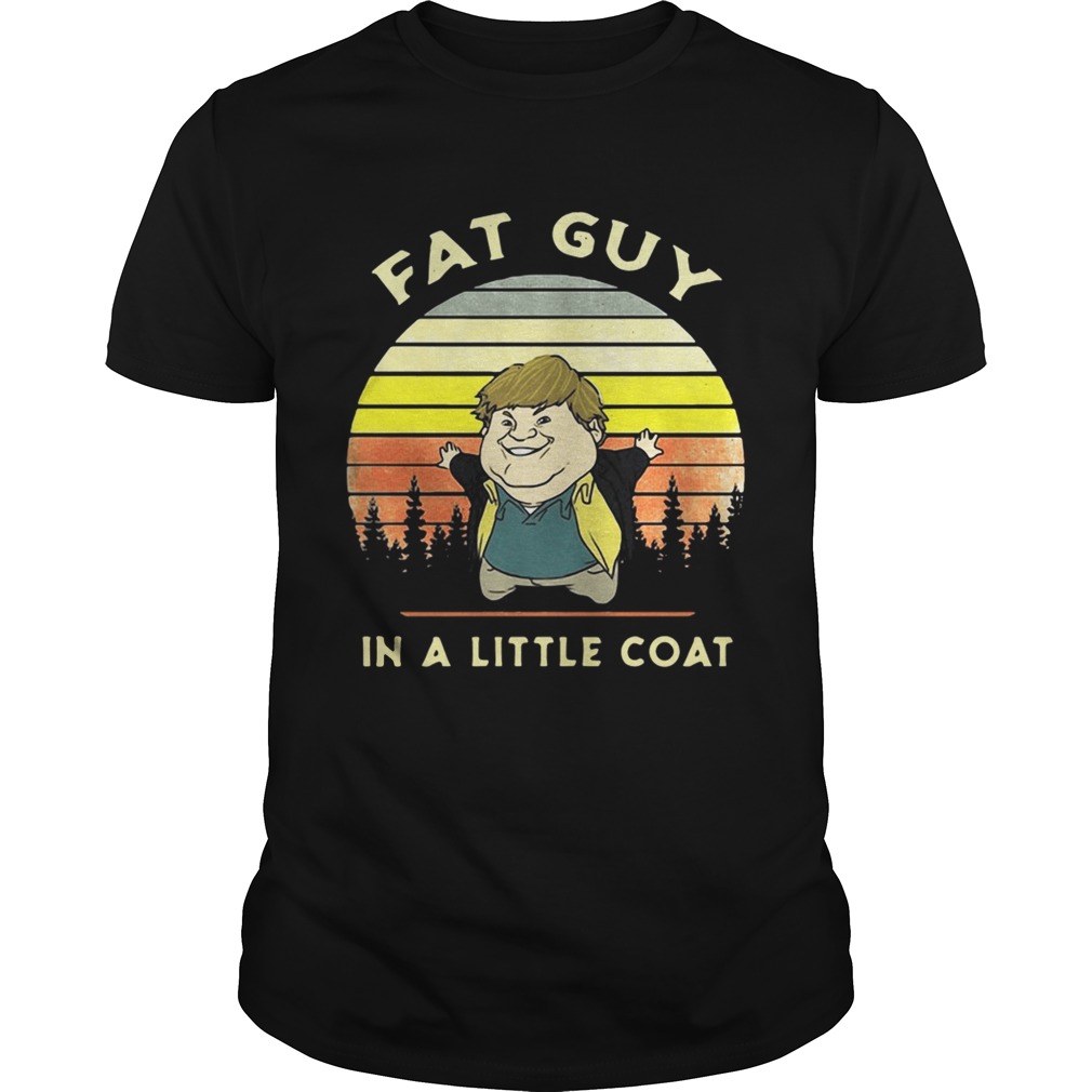 Tommy Boy fat guy in a little coat retro shirt