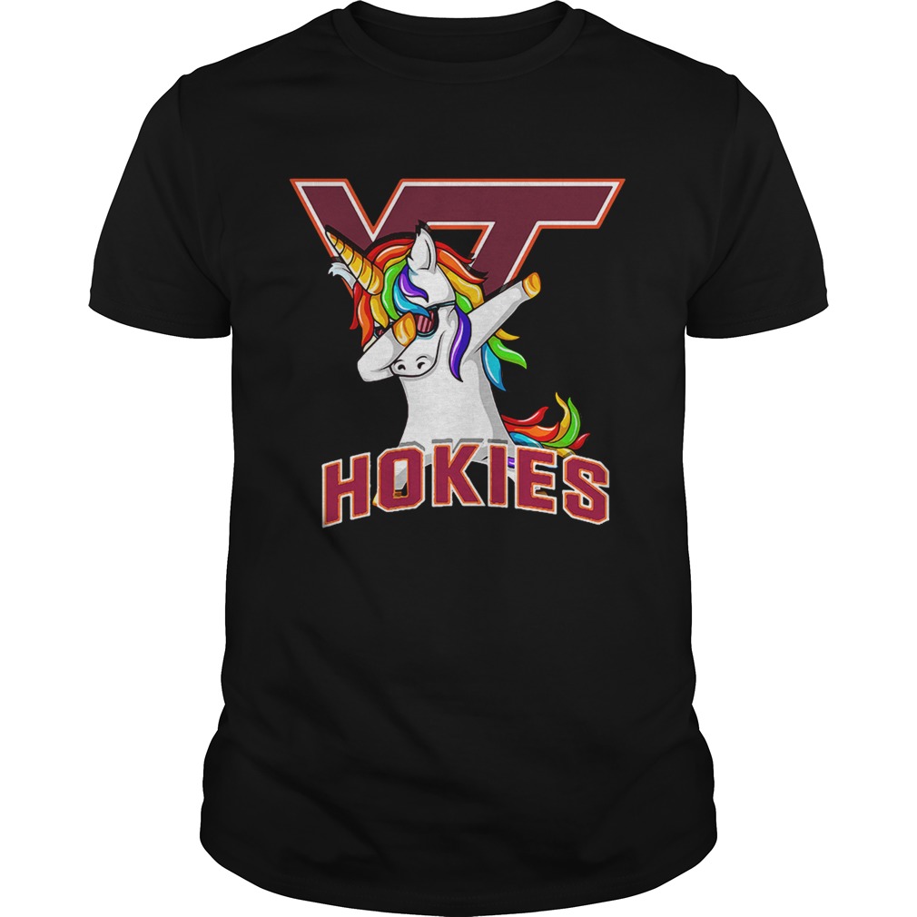 Unicorn dabbing Virginia Tech Hokies shirt