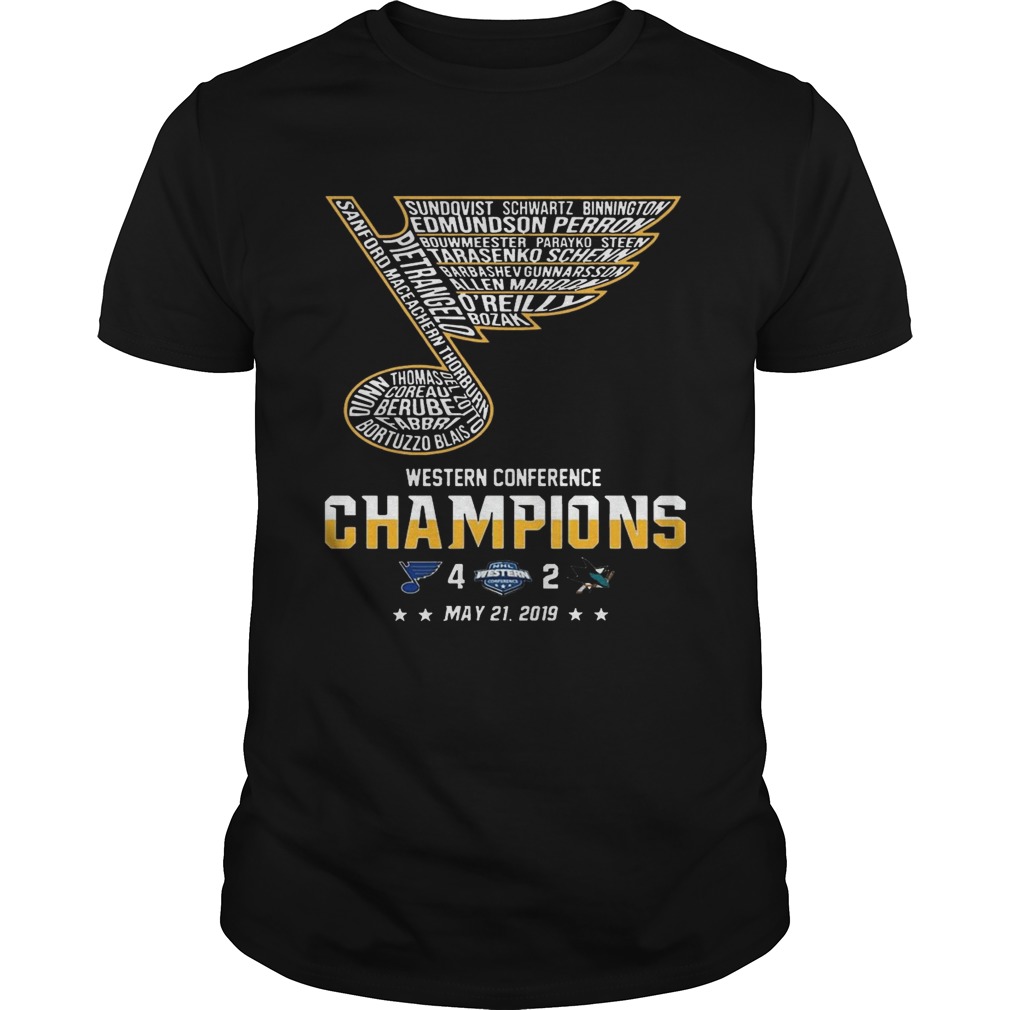 St Louis Blues Western Conference Champions 2019 Hockey Tshirt