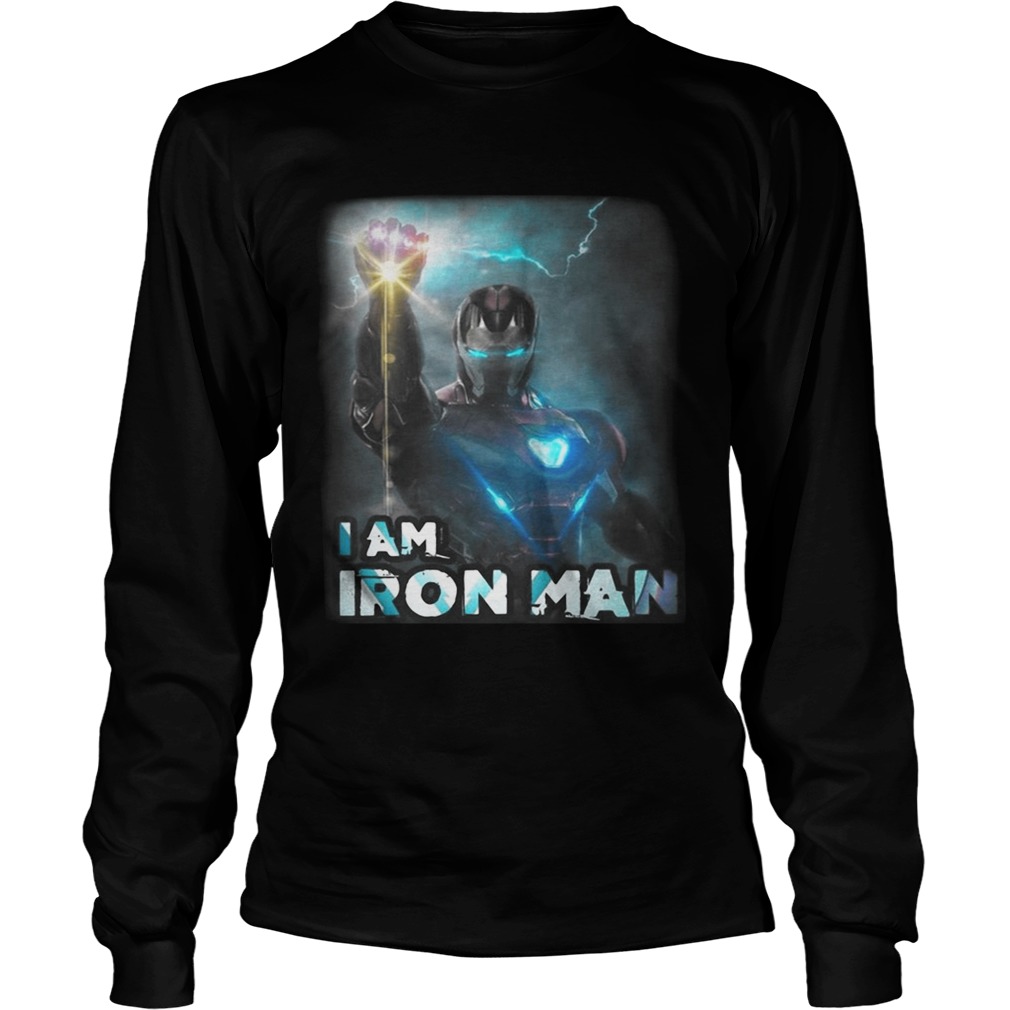 Tony Stark Wielding The Infinity Gauntlet I Am Iron Man Tshirt