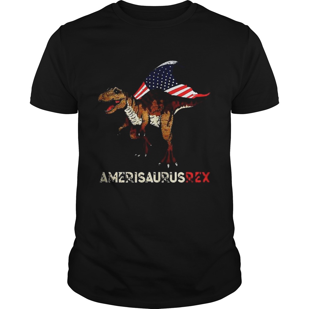 Dinosaur TRex American flag Ameri Saurus Rex 4th of July shirt