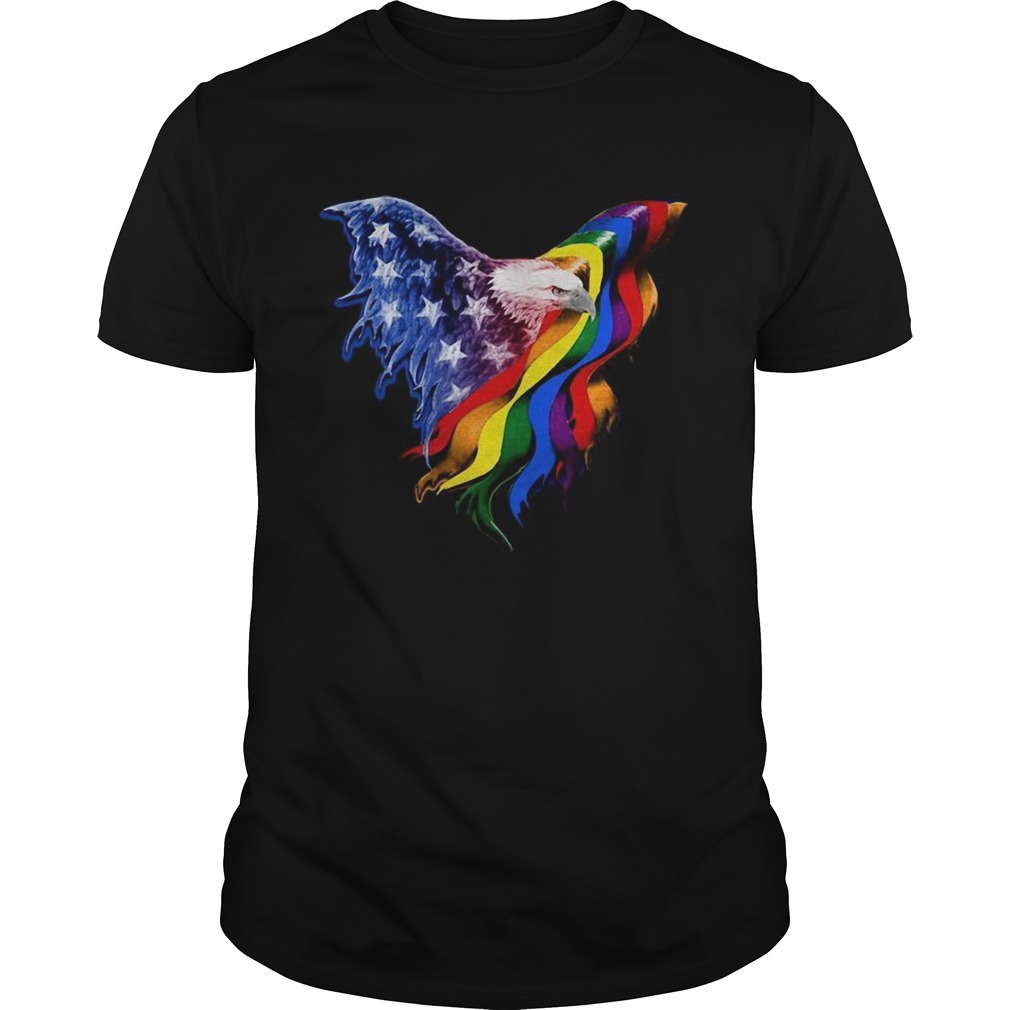 Eagle America flag LGBT shirt