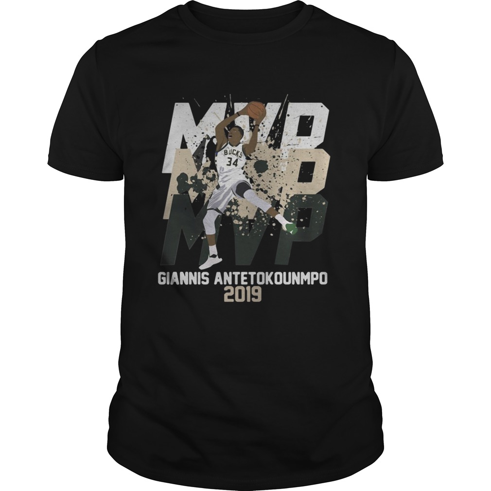 Giannis Antetokounmpo MVP 2019 Milwaukee Bucks shirt