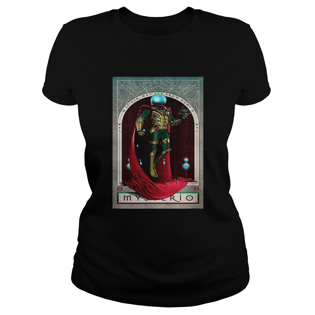 Marvel Womens Spider-Man Far from Home Mysterio Card T-Shirt 