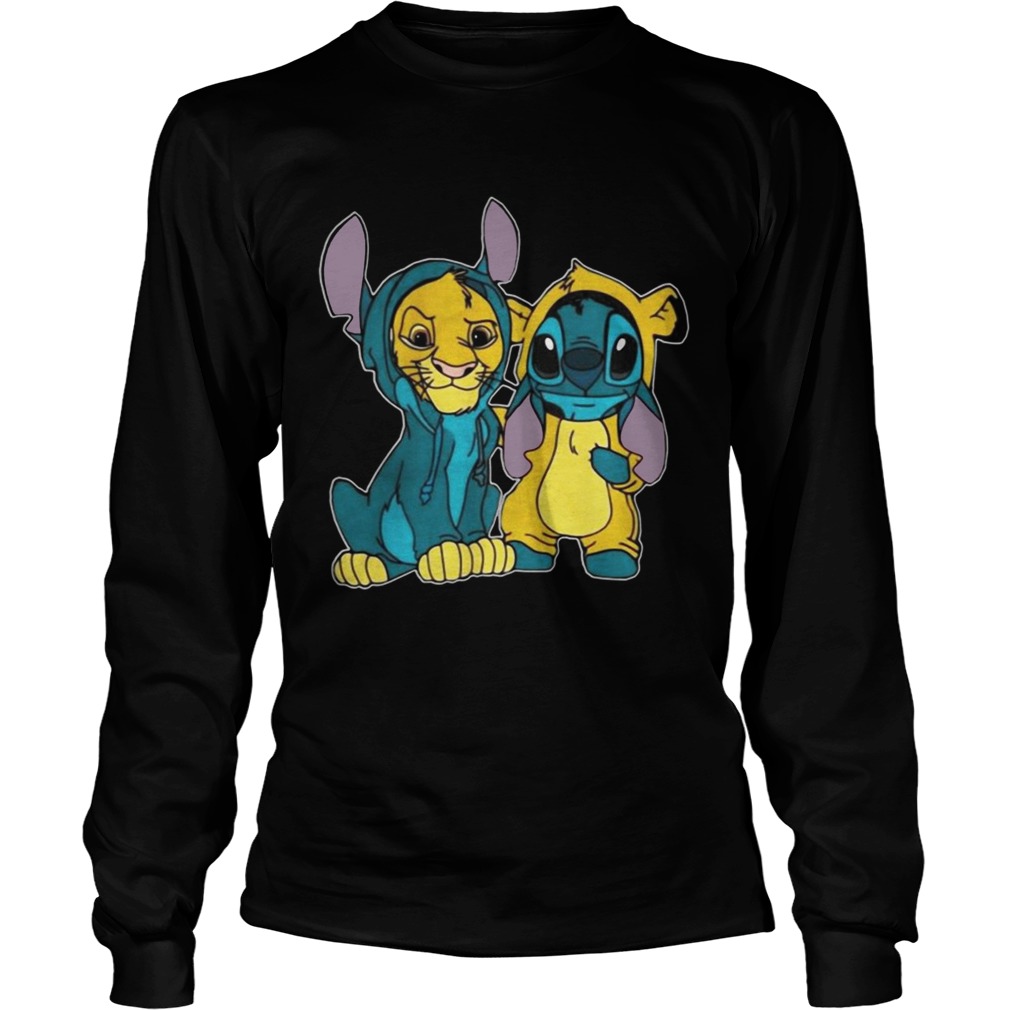 Limited New Baby Simba And Stitch Best Friend T-Shirt Size S-5XL 