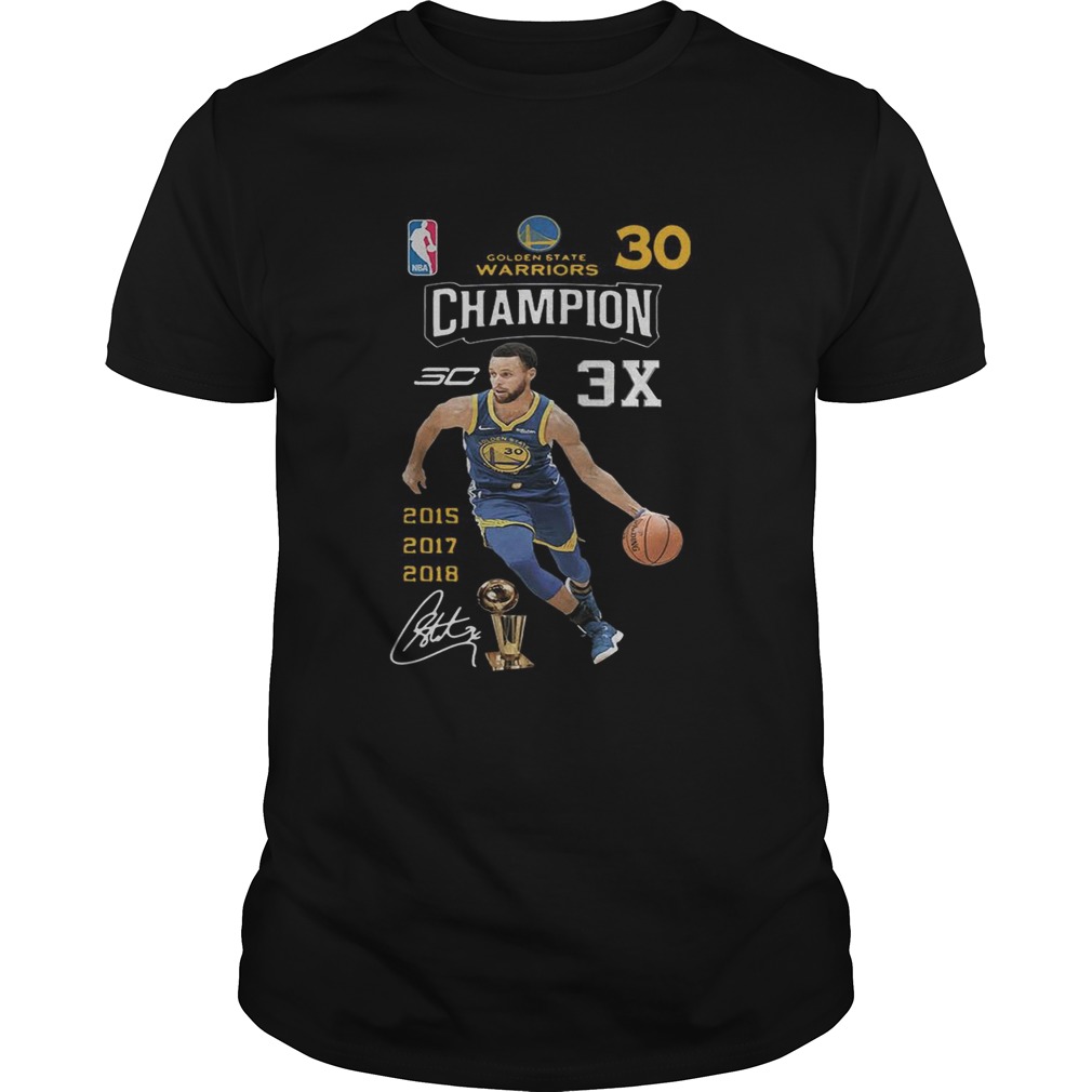 Stephen Curry NBA Golden State Warriors 30 Champion 3X shirt