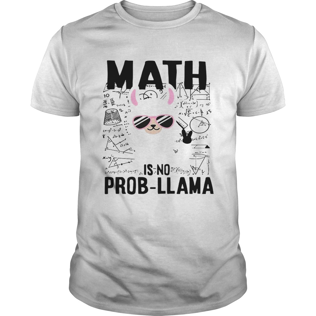 Teachers day Math is no prob Llama shirt