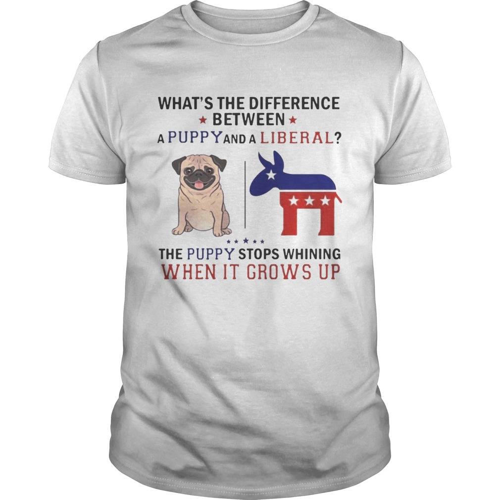 Whats The Difference Between A Puppy And A Liberal Funny Tshirt