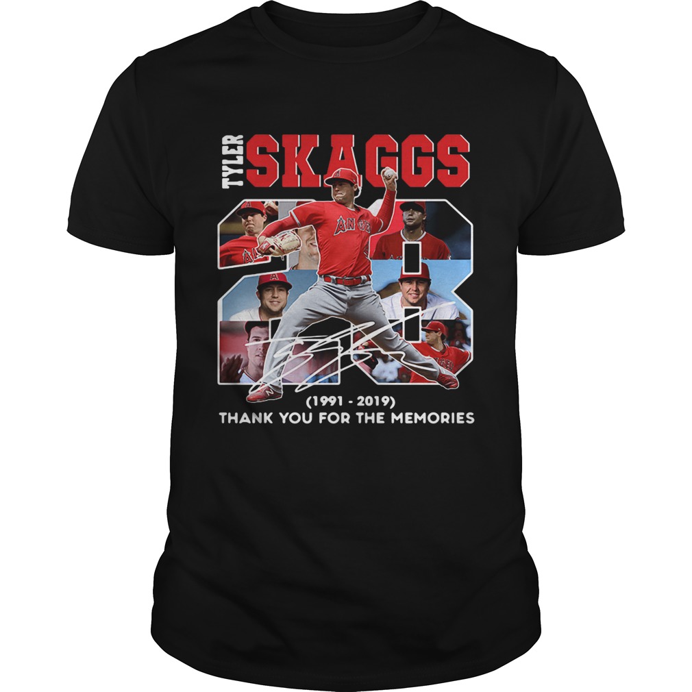 28 Years Tyler Skaggs 1991 2019 thank you for the memories shirt