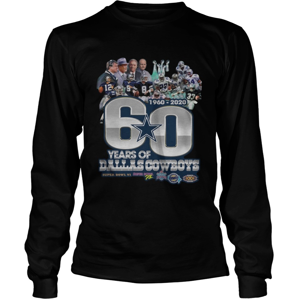 60 Years Of Dallas Cowboys 1960 2020 Super Bowl 6 Shirt T shirt Hoodie for Men Women Unisex 44 