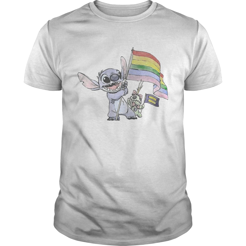 Best Stitch LGBT Pride flag shirt