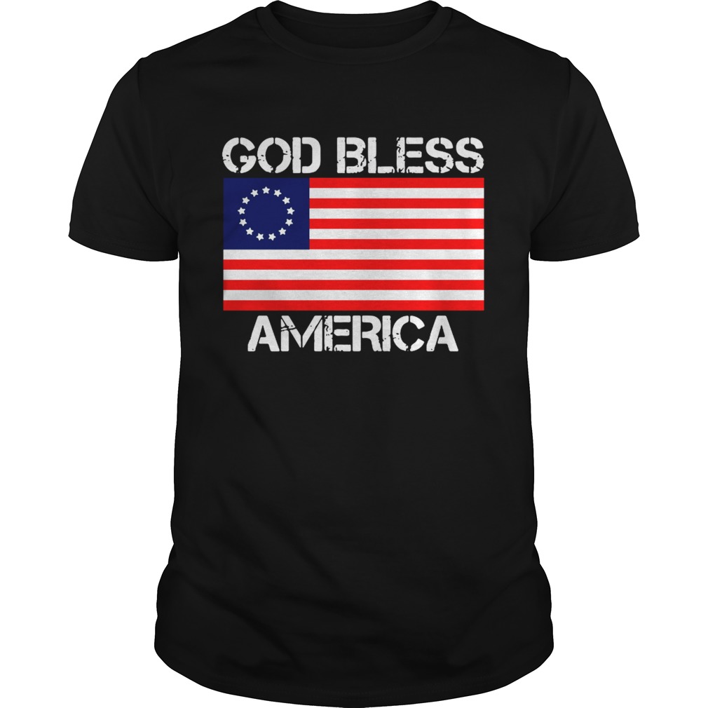 Betsy ross god bless America shirt
