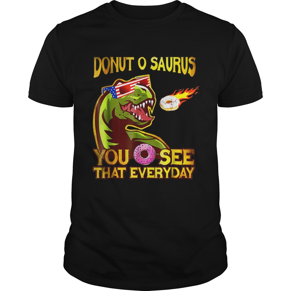 Cool Dinosaur Donut O Saurus Flying Donut Meteor shirt