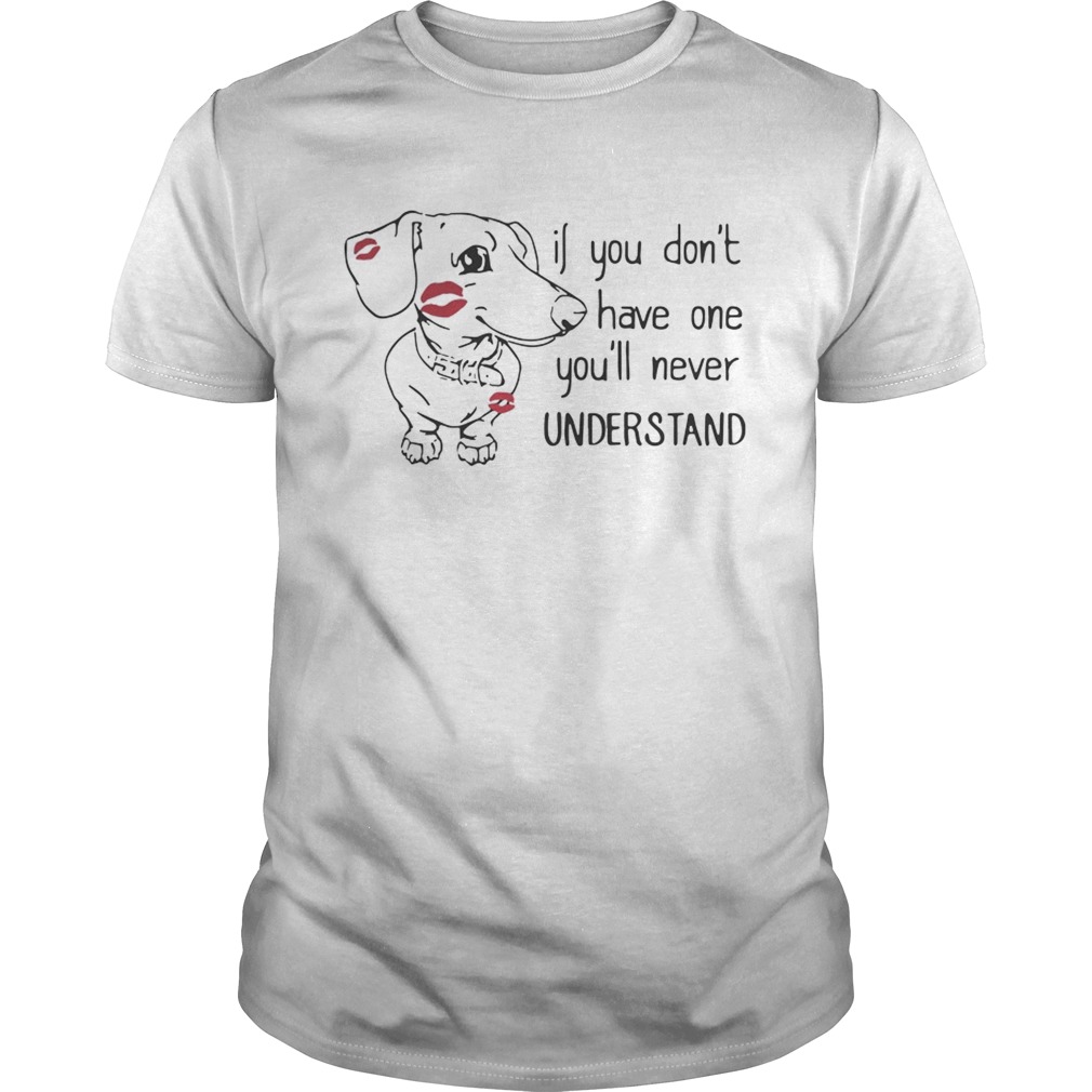 Dachshund if you dont have one youll never understand shirt
