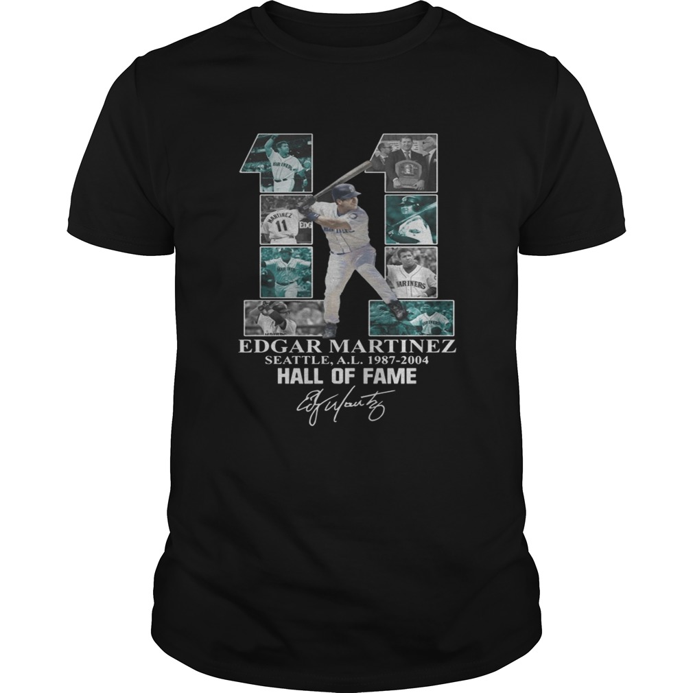 Edgar Martinez 11 Seattle Hall Of Fame signature shirt - Kingteeshop