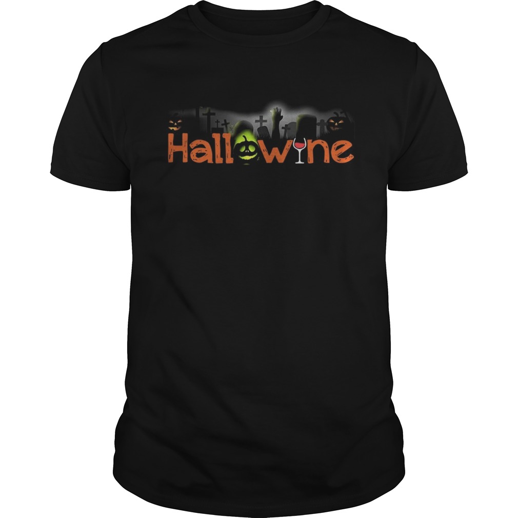 HallowineHalloween Wine cemetery shirt