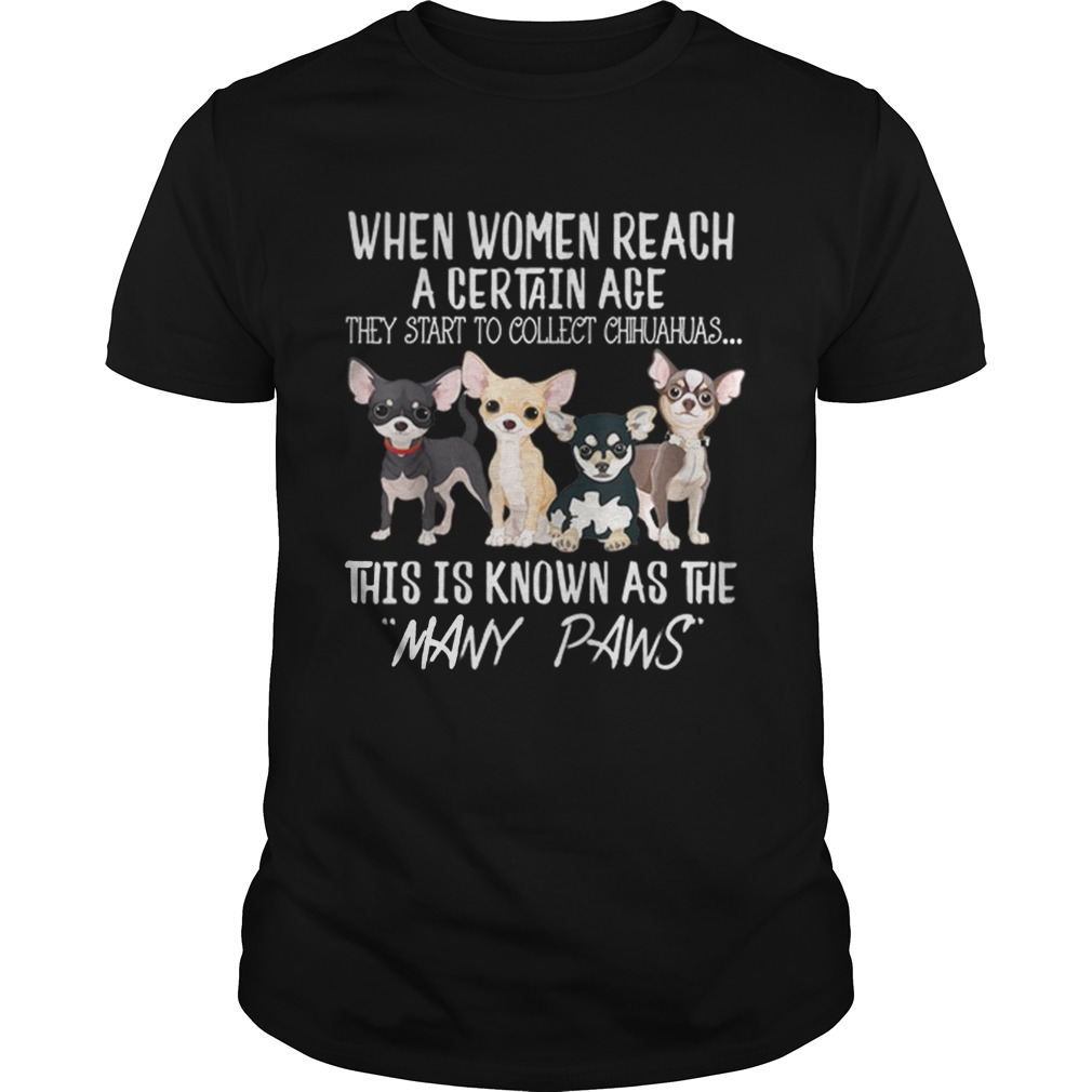 Hot Women Start To Collect Chihuahua When Women Reach A Certain Age shirt