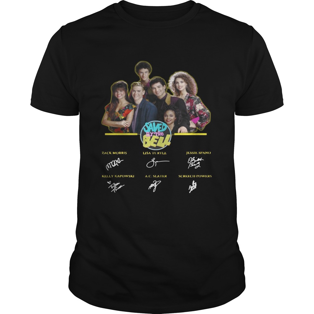 Saved by the Bell characters signature shirt