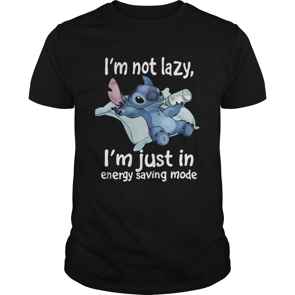 Stitch Im not lazy Im just in energy saving mode shirt