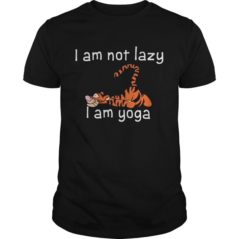 Tiger I am not lazy I am yoga shirt