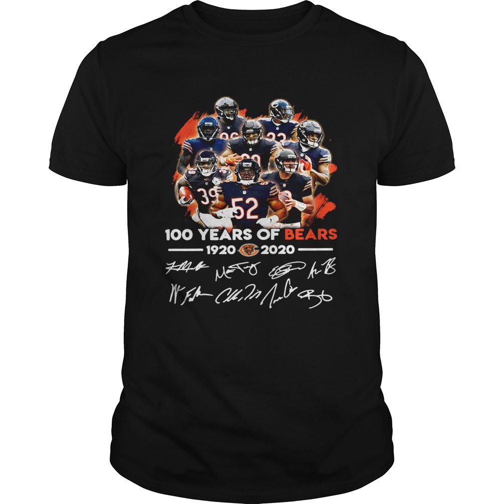 100 years of Chicago Bears 1920 2020 signature shirt