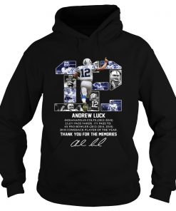 12 Andrew luck thank you for the memories signature  Hoodie