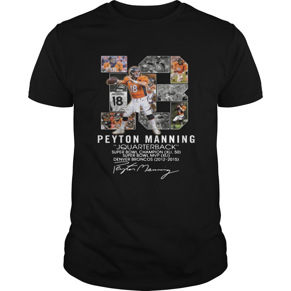 13 Peyton Manning quarterback super bowl champion shirt